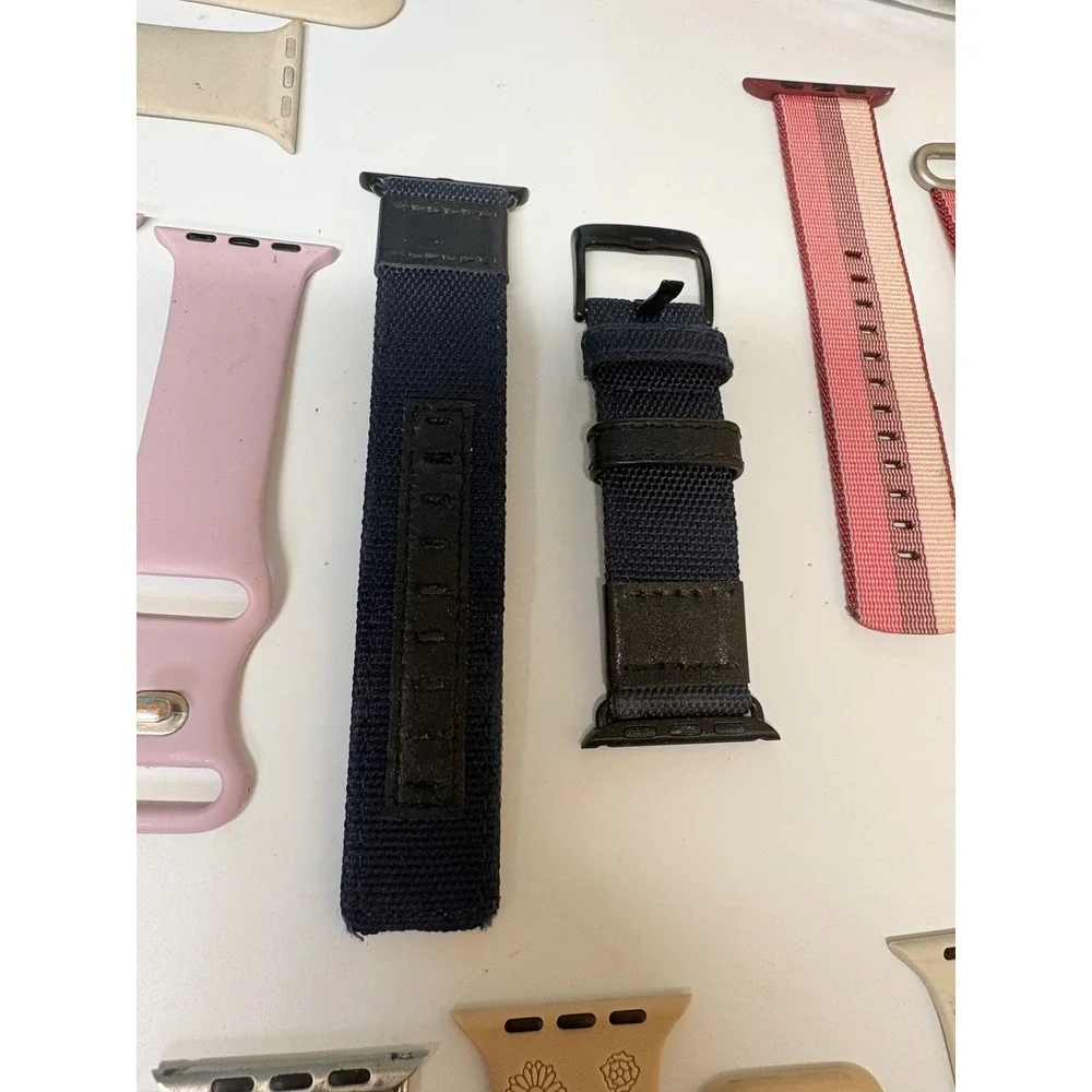 Lot of 14+ Apple Watch Compatible Bands Silicone Floral Leather Milanese Mesh